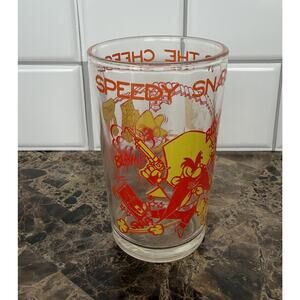 Vintage 1974 Looney Tunes "Speedy Snaps Up The Cheese" Glass